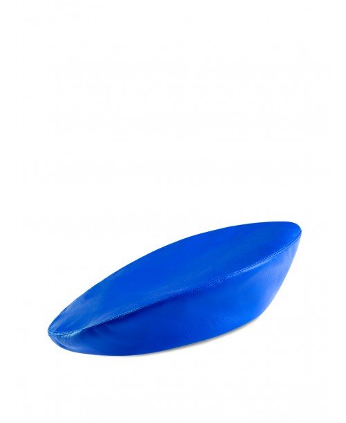 French Cobalt Leather Beret
