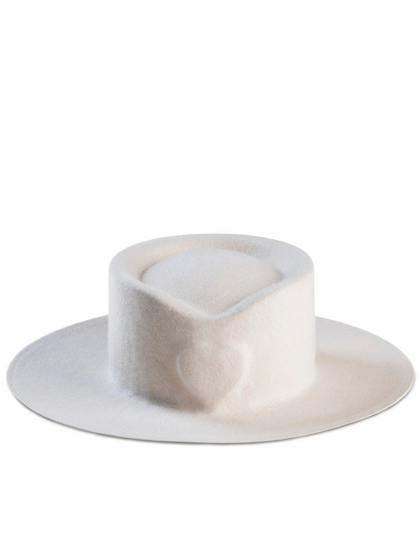 White Heart Hat